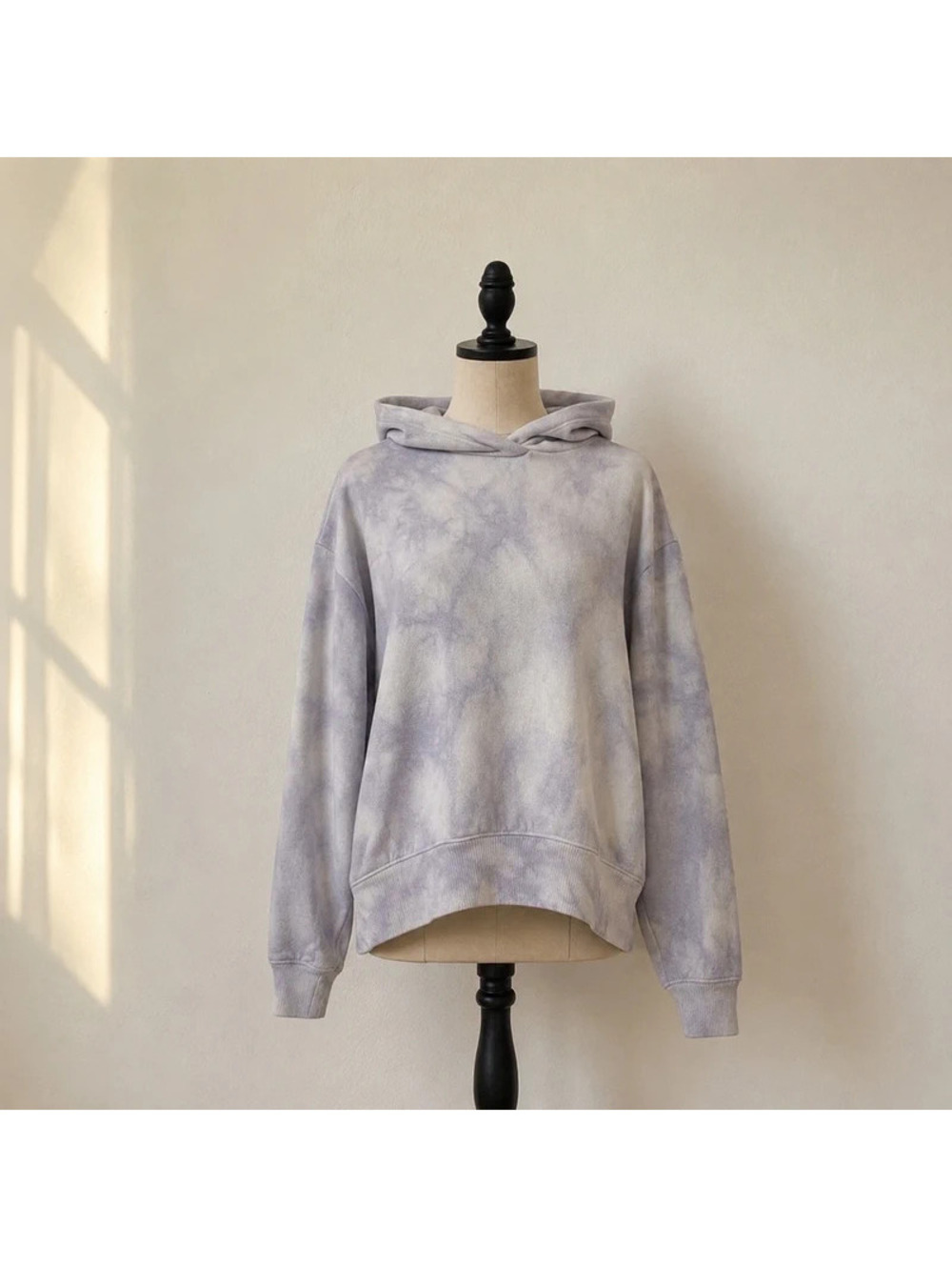 A New Day Purple White Tie Dye Pullover Hoodie Sweatshirt Women’s Small